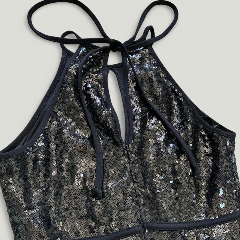 Morgan & Co. Formal Black Sequin Maxi Dress - Picture 5 of 6